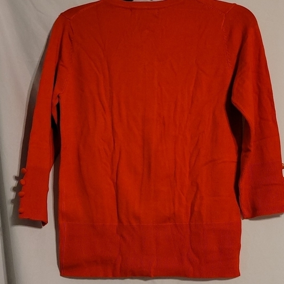 𝅺grace Elements Poppy Petal  3/4 Sleeve Cardigan Sweater - Picture 2 of 7